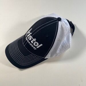Bristol Motor Speedway Half Mile Club 2010 Black White Mesh Strapback Hat Cap